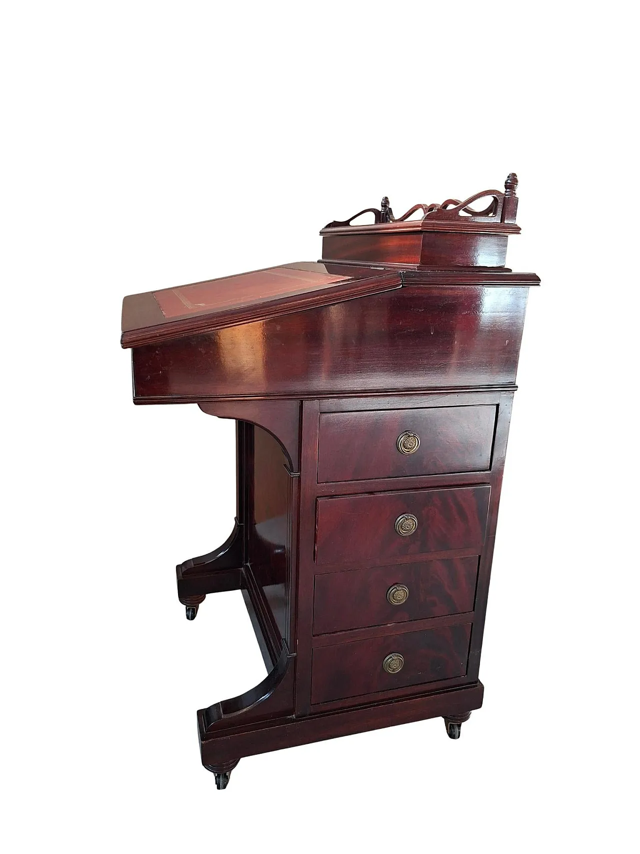 Davenport mahogany writing desk, 1980s 7