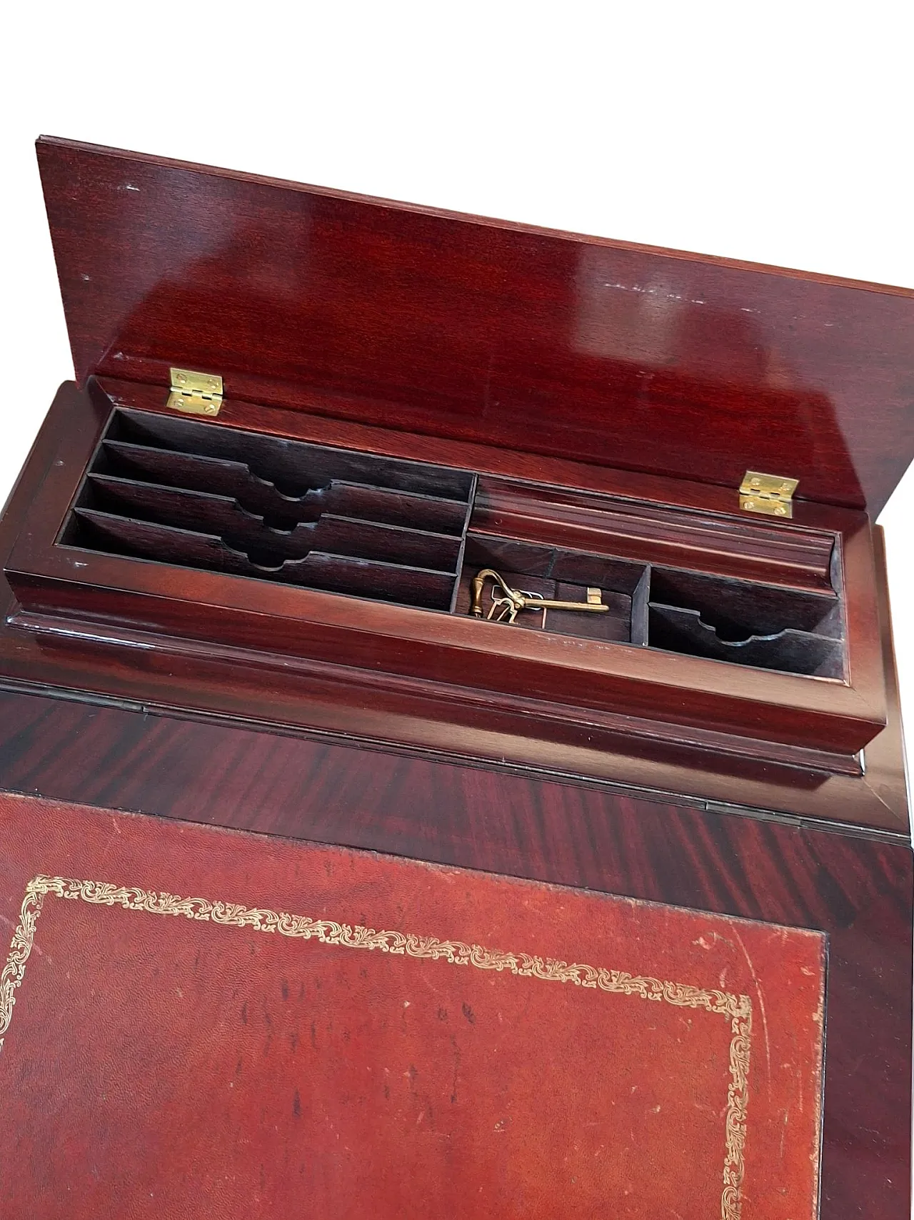 Davenport mahogany writing desk, 1980s 12