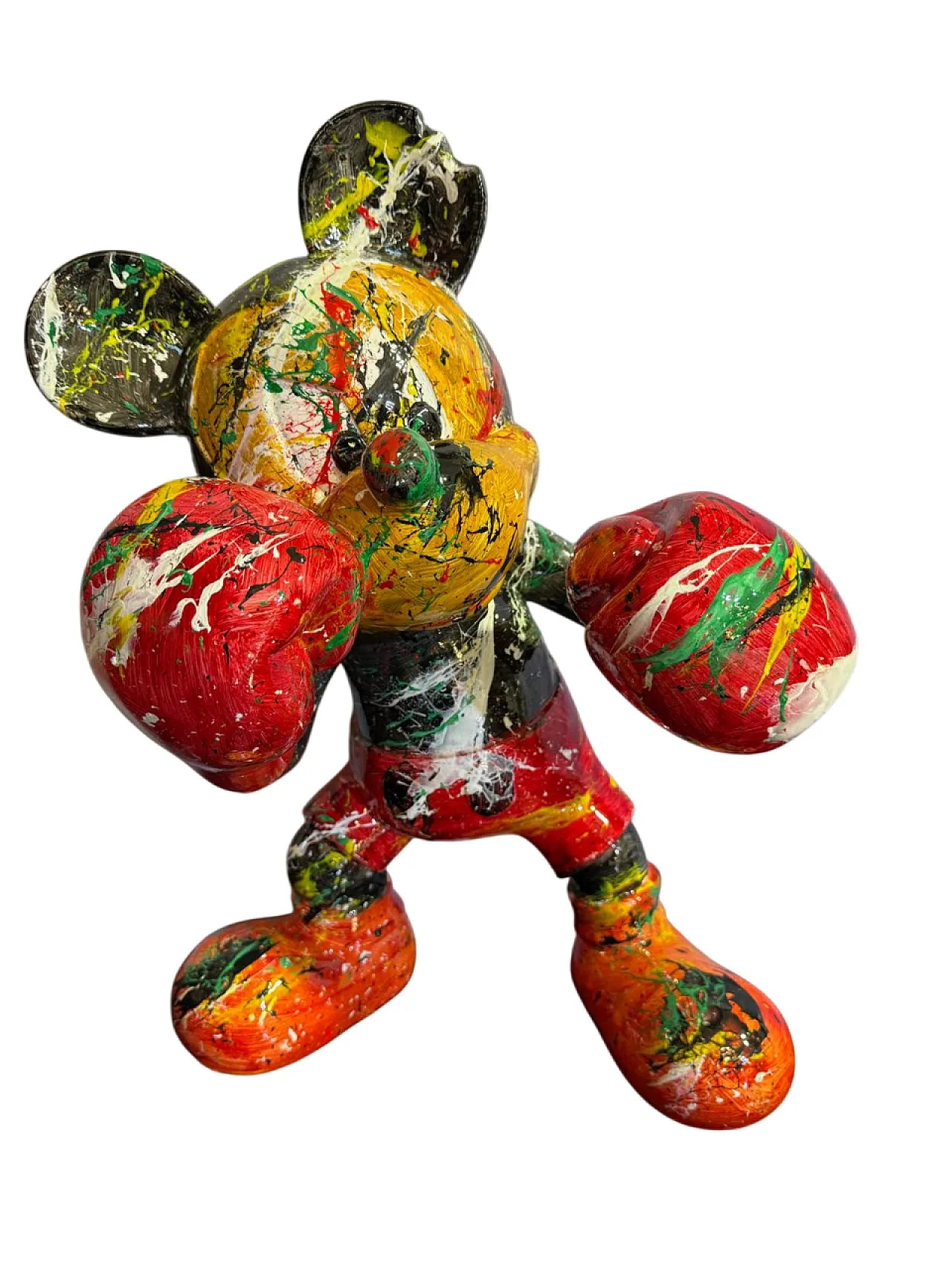 Topolino Boxe di Silvio Formichetti in resina, anni 2000 1