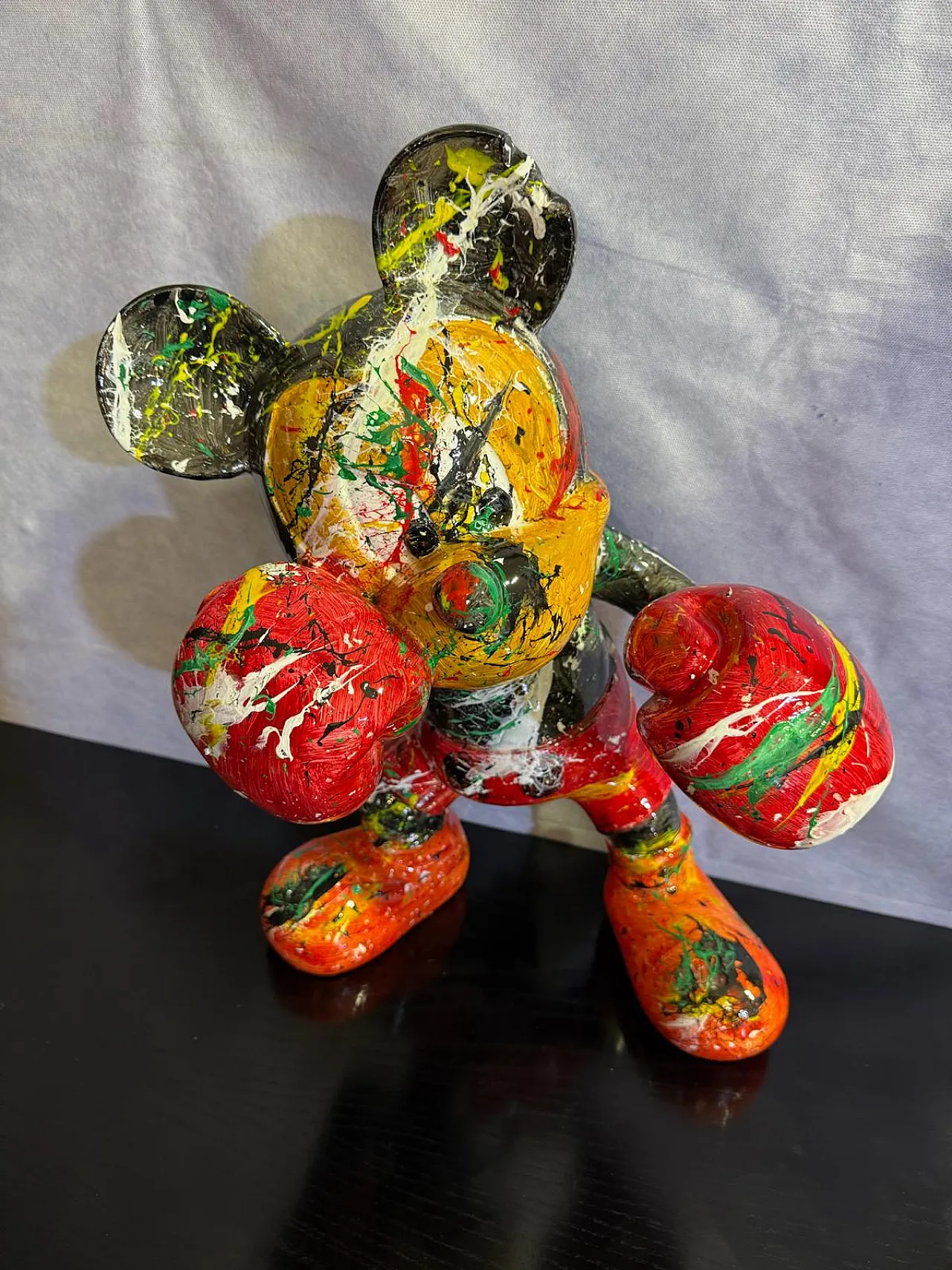 Topolino Boxe di Silvio Formichetti in resina, anni 2000 2