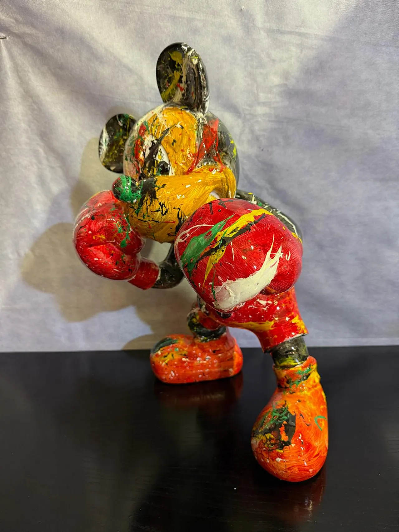 Topolino Boxe di Silvio Formichetti in resina, anni 2000 3