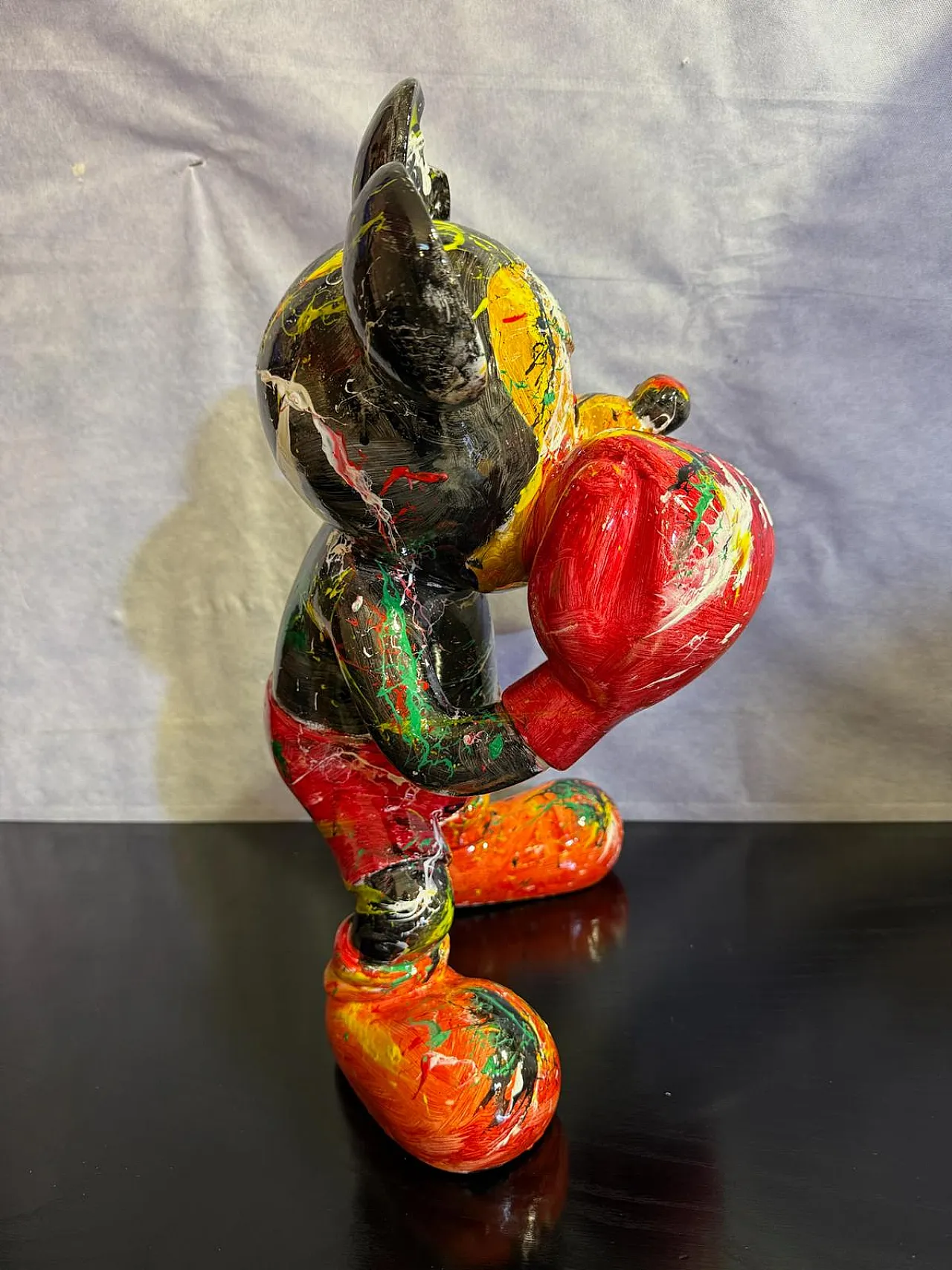 Topolino Boxe di Silvio Formichetti in resina, anni 2000 11