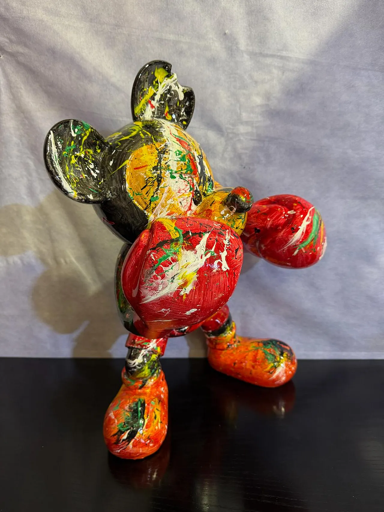 Topolino Boxe di Silvio Formichetti in resina, anni 2000 12