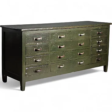 Cassettiera industriale in ferro, '900