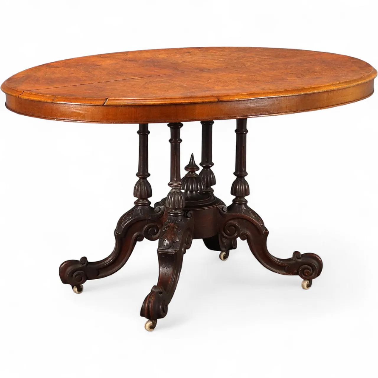 Tavolo in radica di mogano, '800 10