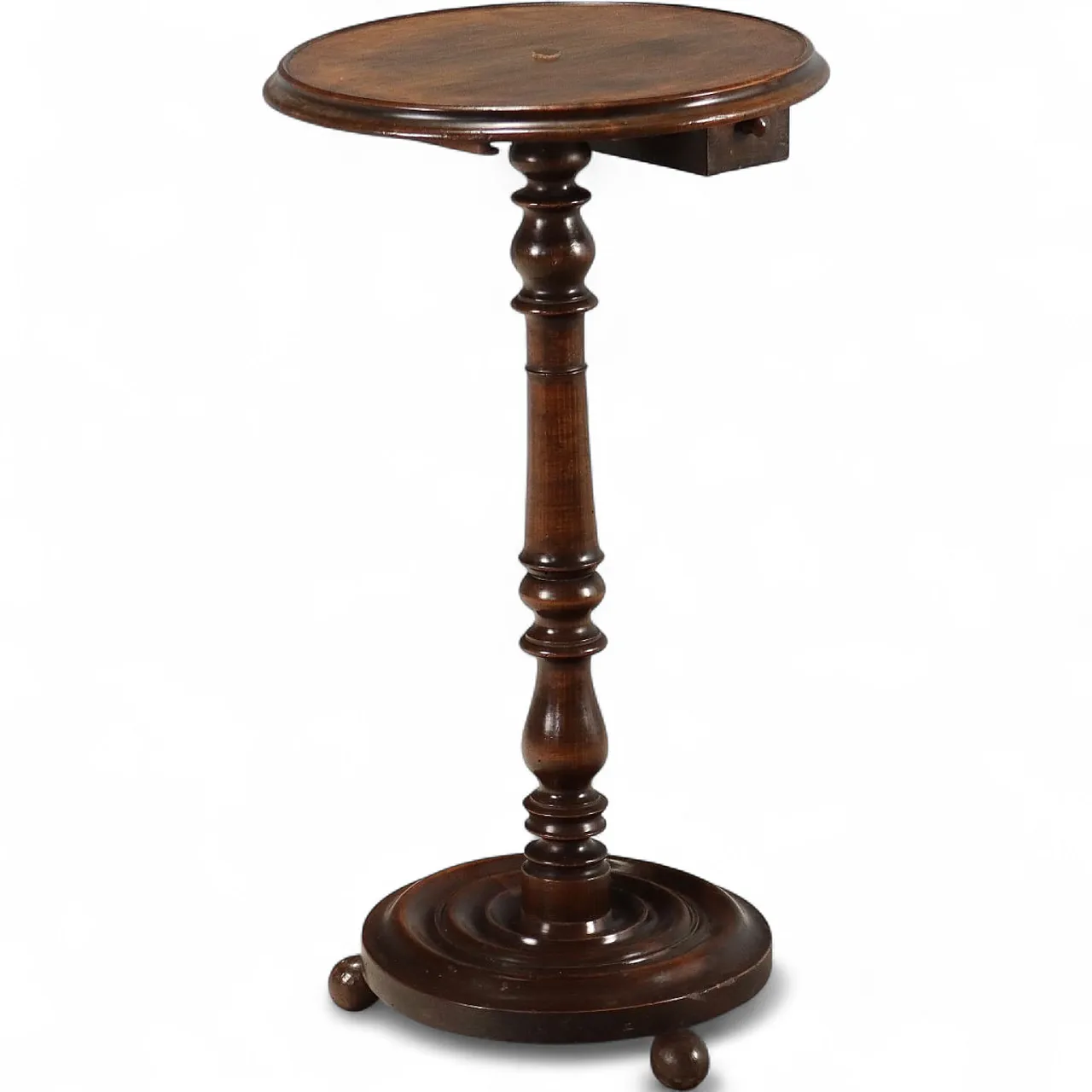 Tavolino in faggio tinto noce, primo '900 8