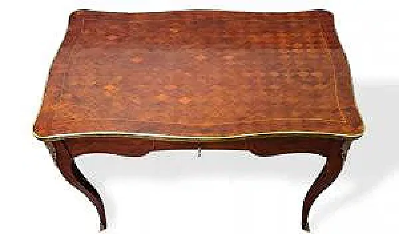Louis XV style wooden center writing desk, mid-19th century 3
