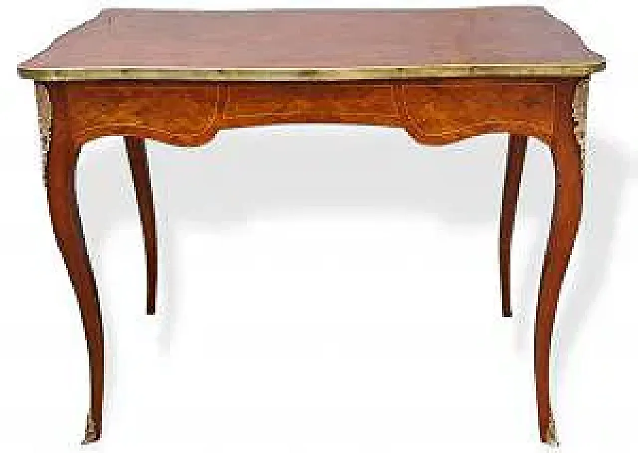Louis XV style wooden center writing desk, mid-19th century 8