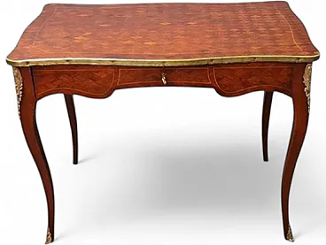 Louis XV style wooden center writing desk, mid-19th century