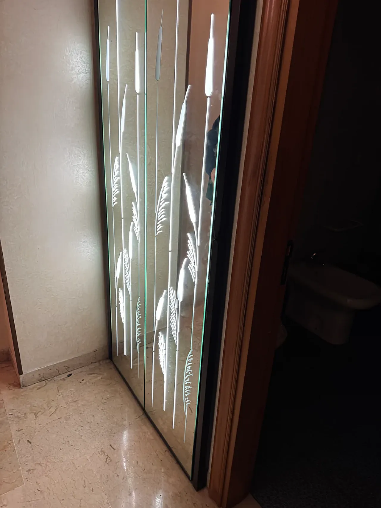 Specchio retroilluminato da parete, anni ‘80 5