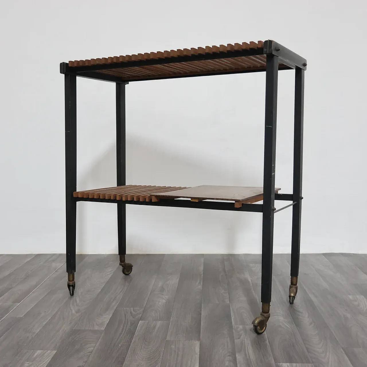 Modern Mid-Century teak cart, 1960s 4