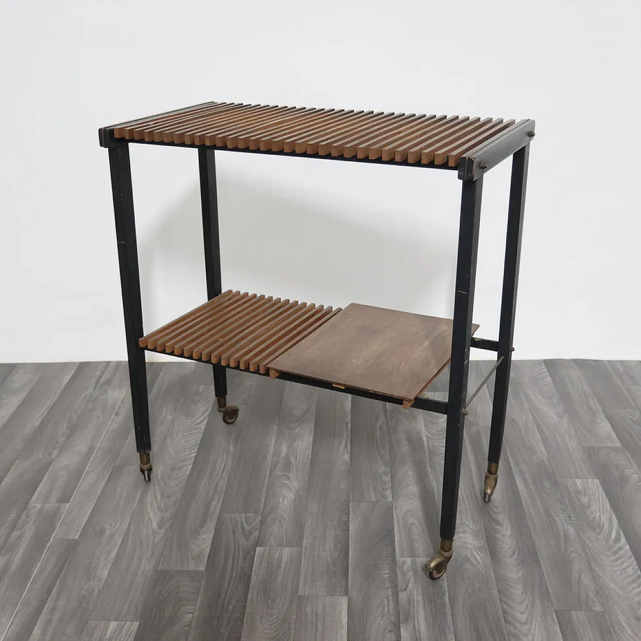 Modern Mid-Century teak cart, 1960s 6
