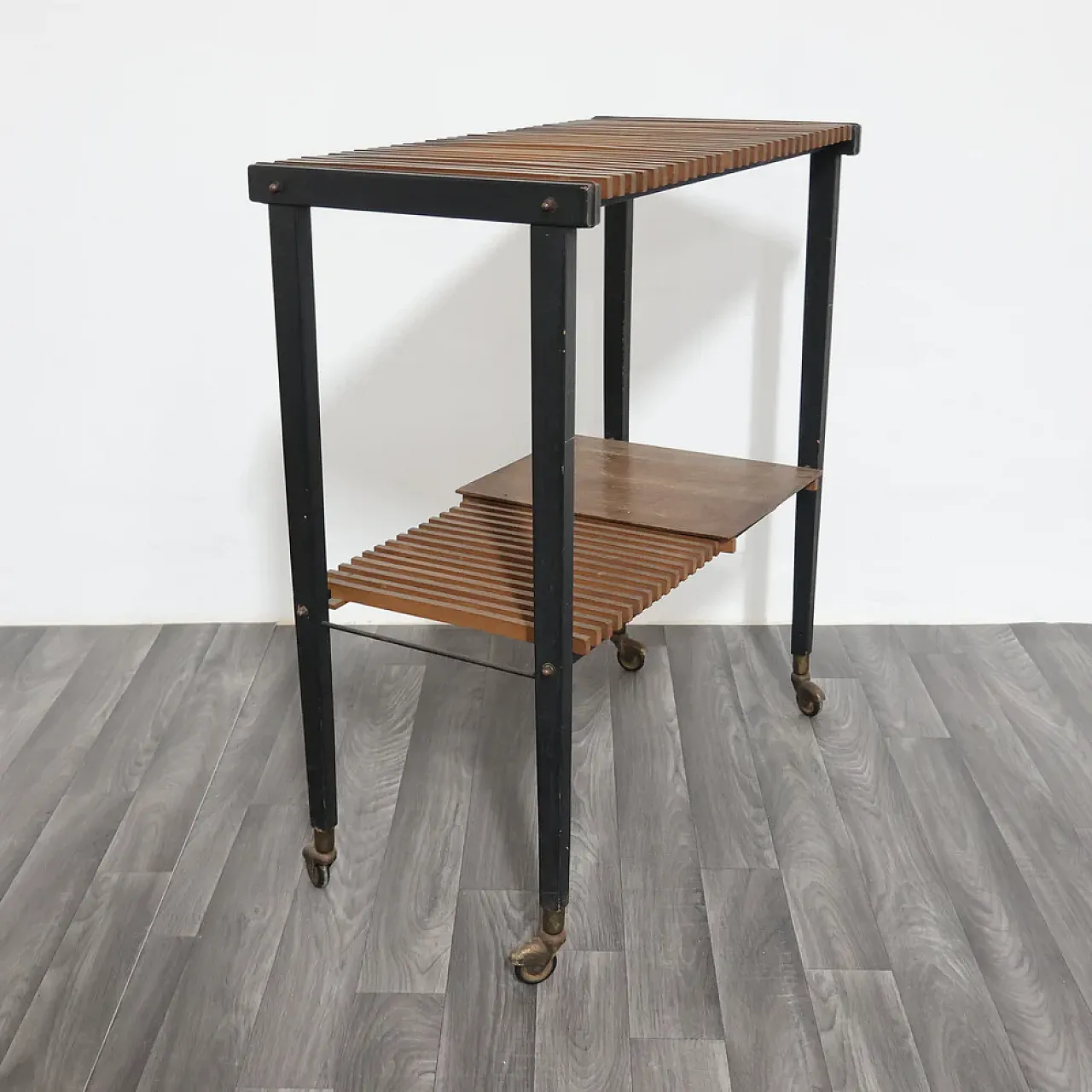 Modern Mid-Century teak cart, 1960s 10