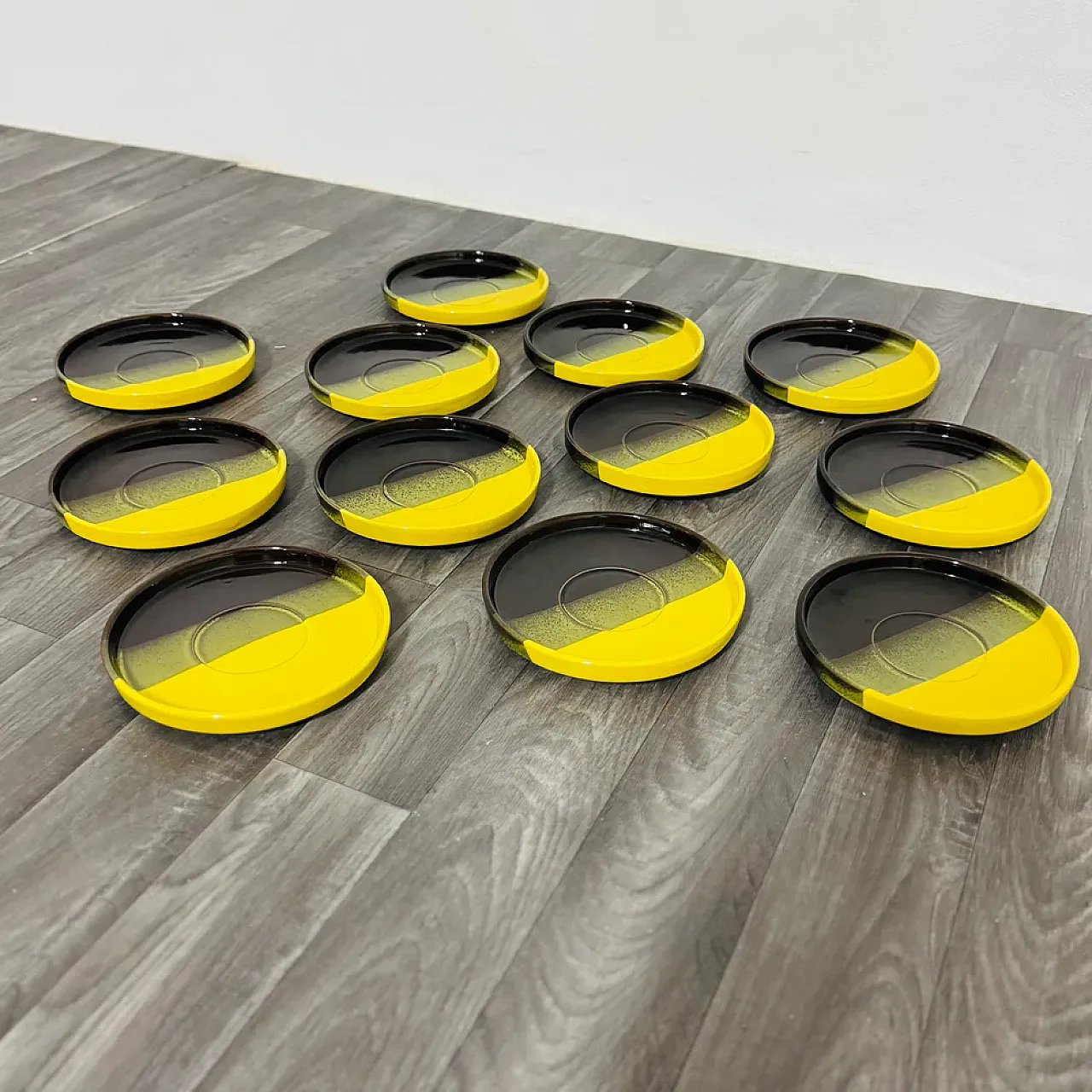 12 ceramic plates by Ceramiche SIC, 1970s 1