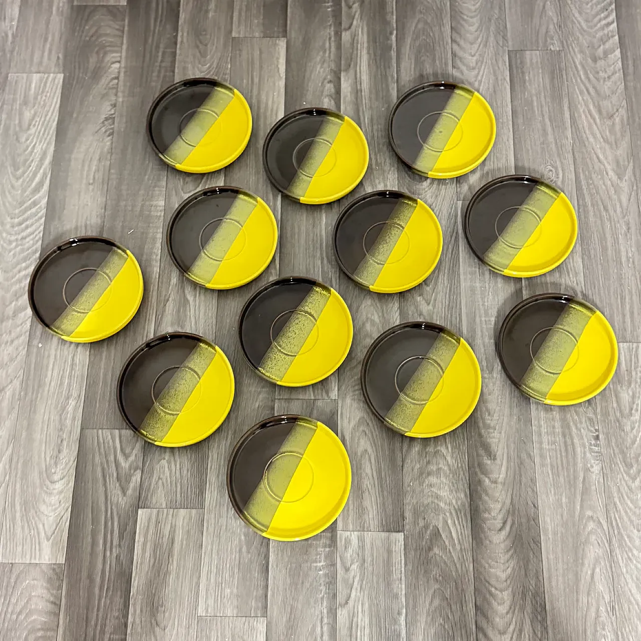 12 ceramic plates by Ceramiche SIC, 1970s 2