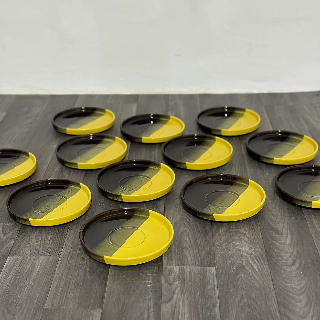 12 ceramic plates by Ceramiche SIC, 1970s 3