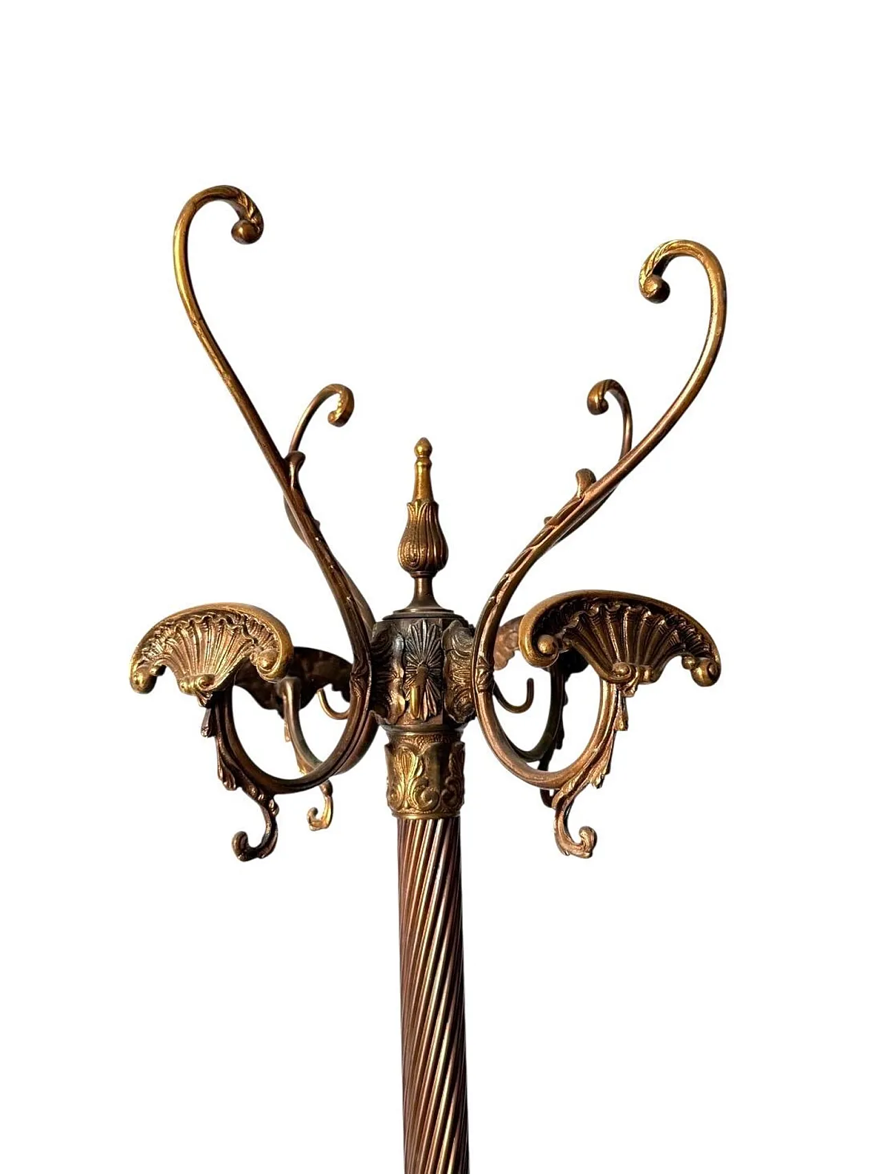 Solid bronze floor coat rack, 1960s 2