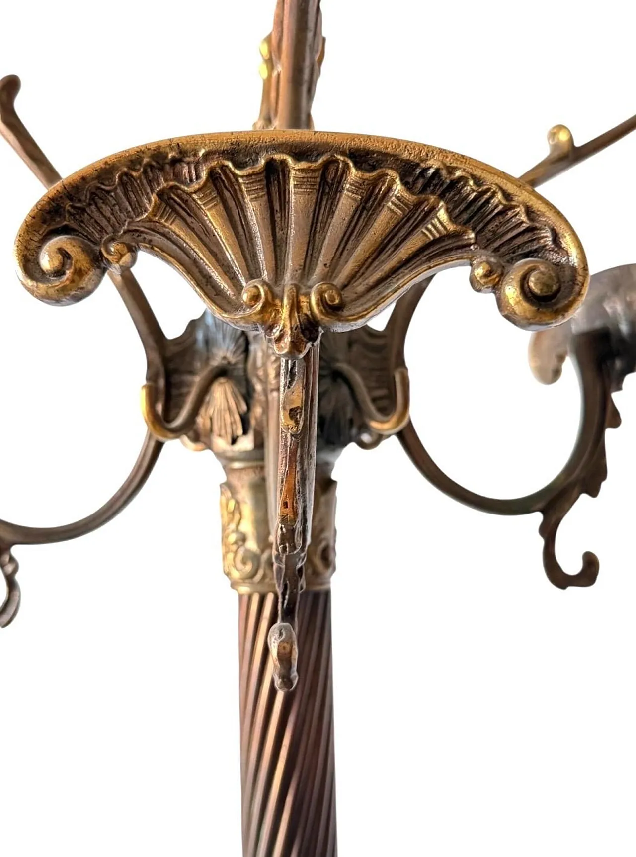 Solid bronze floor coat rack, 1960s 3