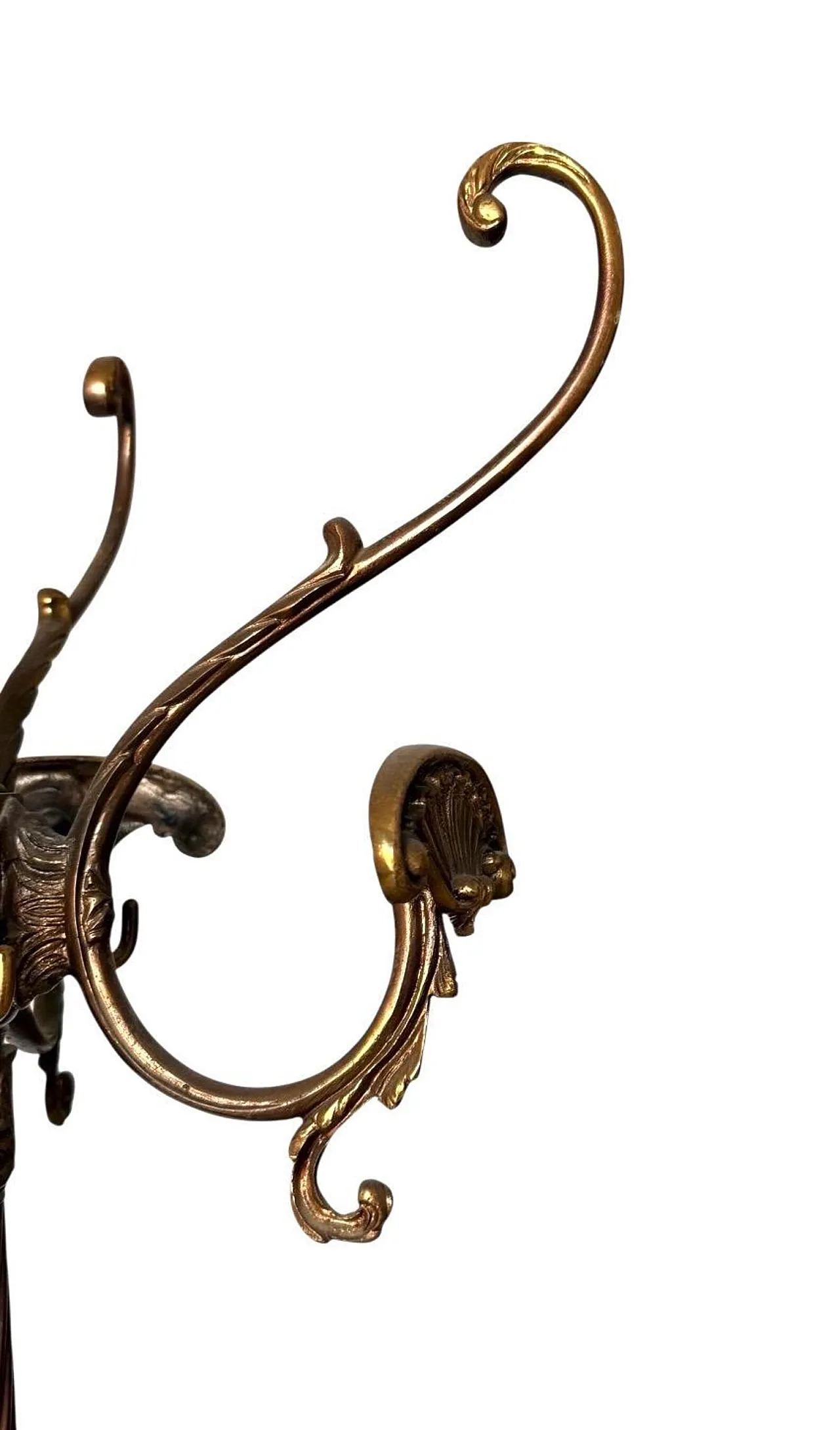 Solid bronze floor coat rack, 1960s 4