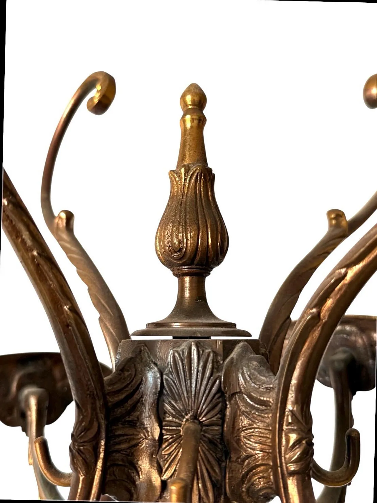 Solid bronze floor coat rack, 1960s 5