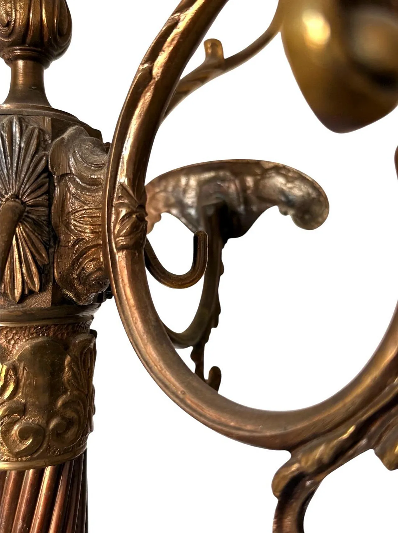 Solid bronze floor coat rack, 1960s 6