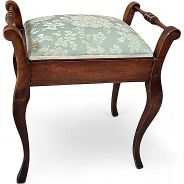 Wooden bedroom stool, 1980s