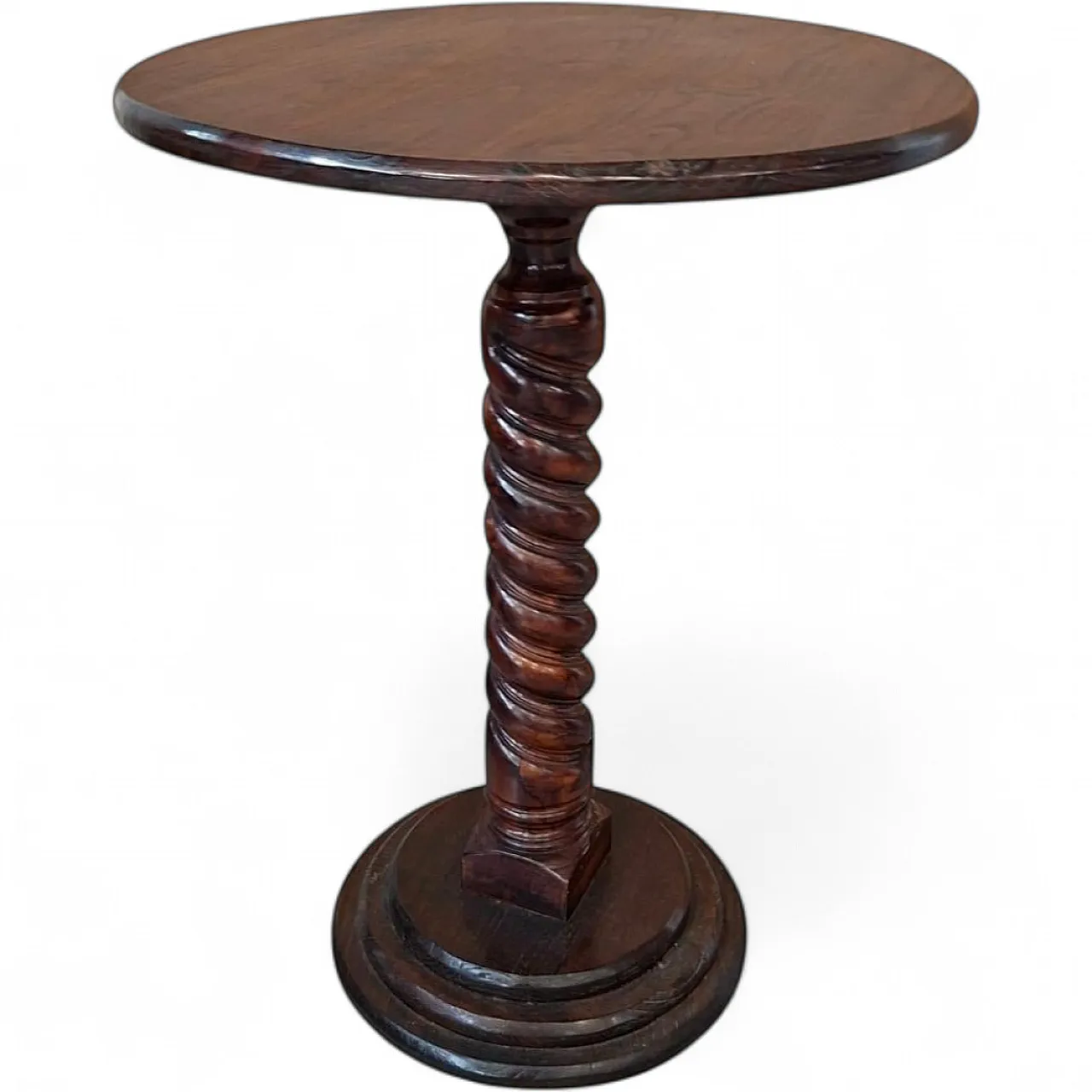 Carved ash frat table, 1990s 9