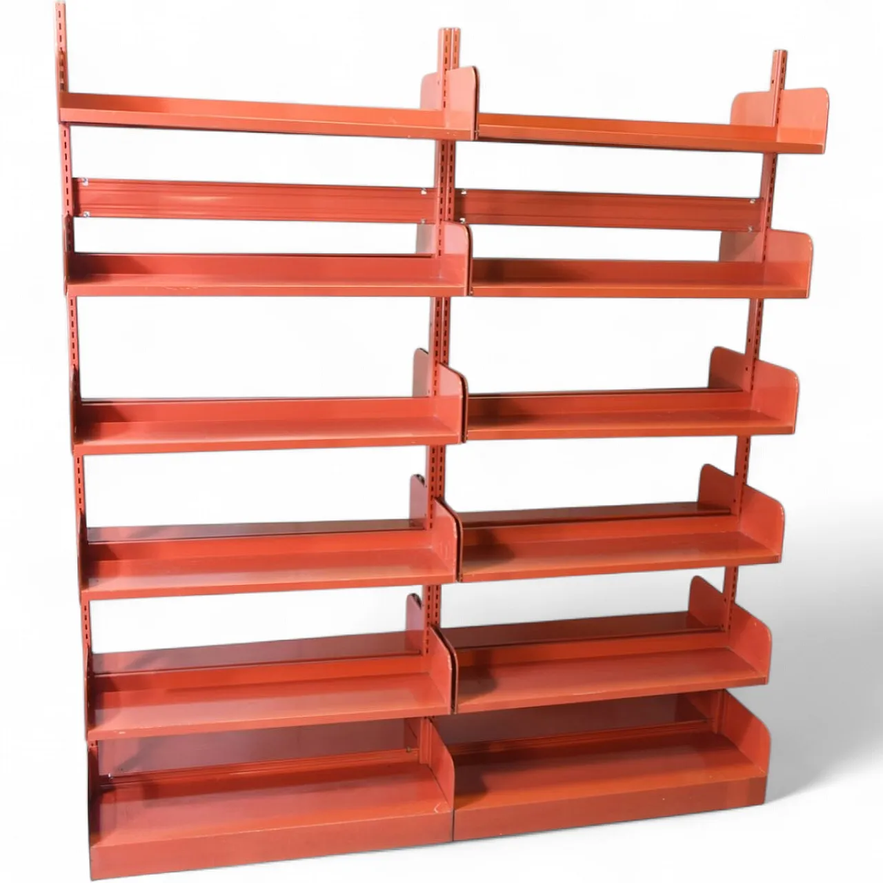 Metallic bookcase in the style of Lips Vago, 1970s 9