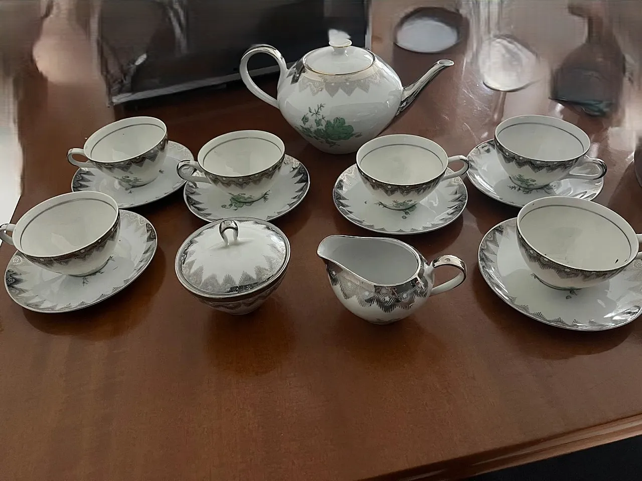 Servizio da tè in porcellana bavarese, anni '50 3