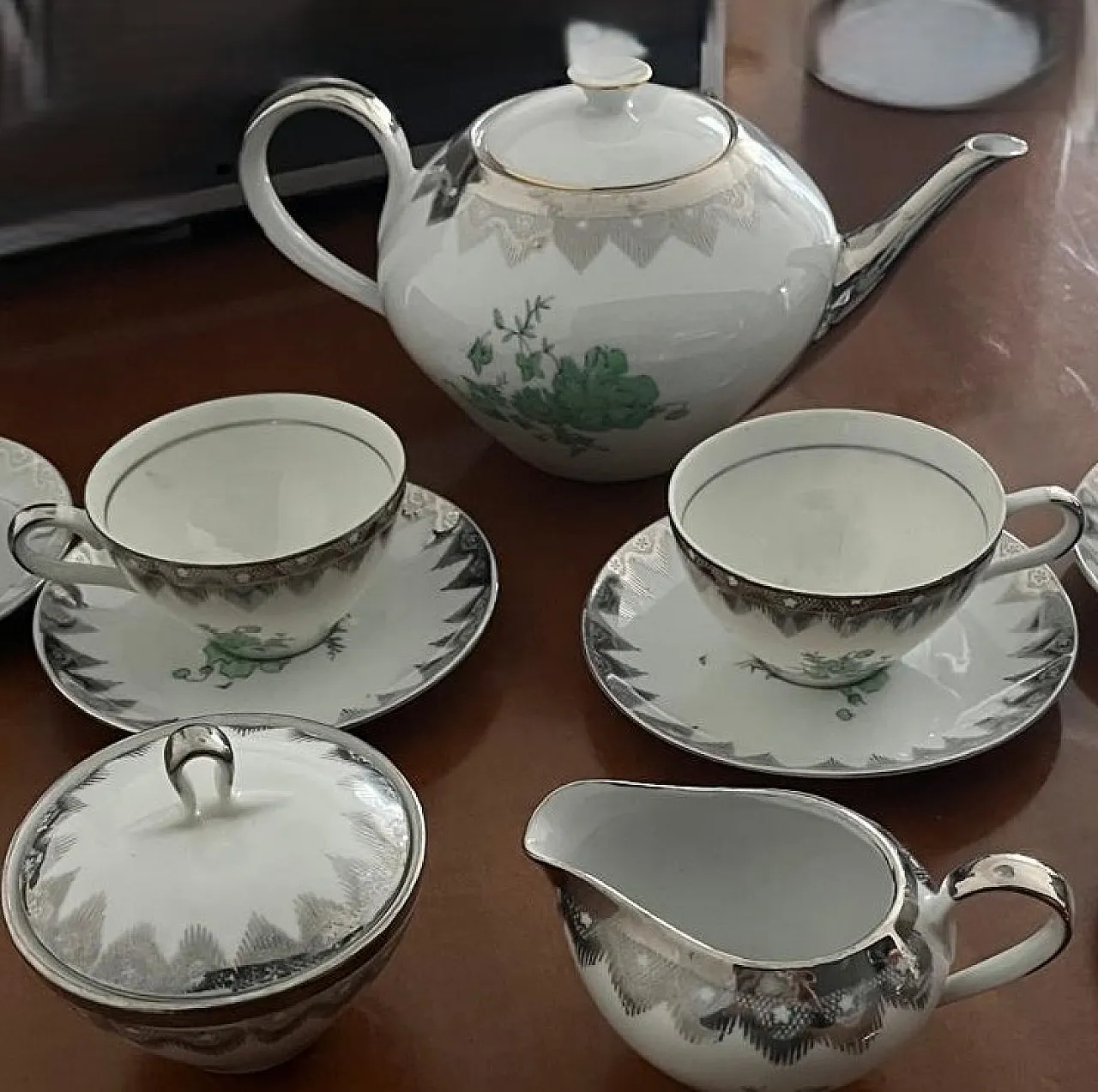 Servizio da tè in porcellana bavarese, anni '50 5