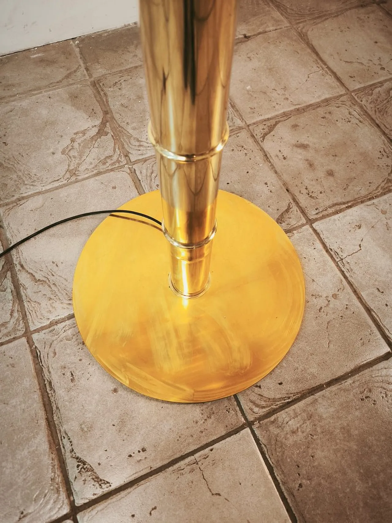 Brass 12-light palm floor lamp, 1970s 8