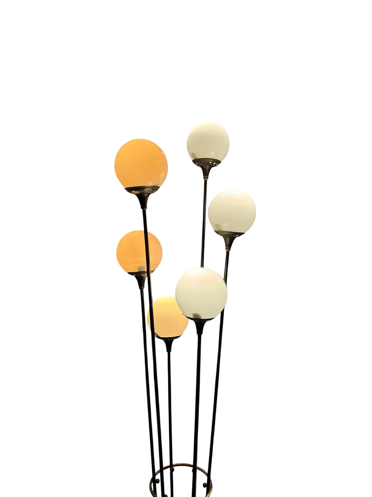 Lampada da terra alberello stilnovo lattimo '60 6
