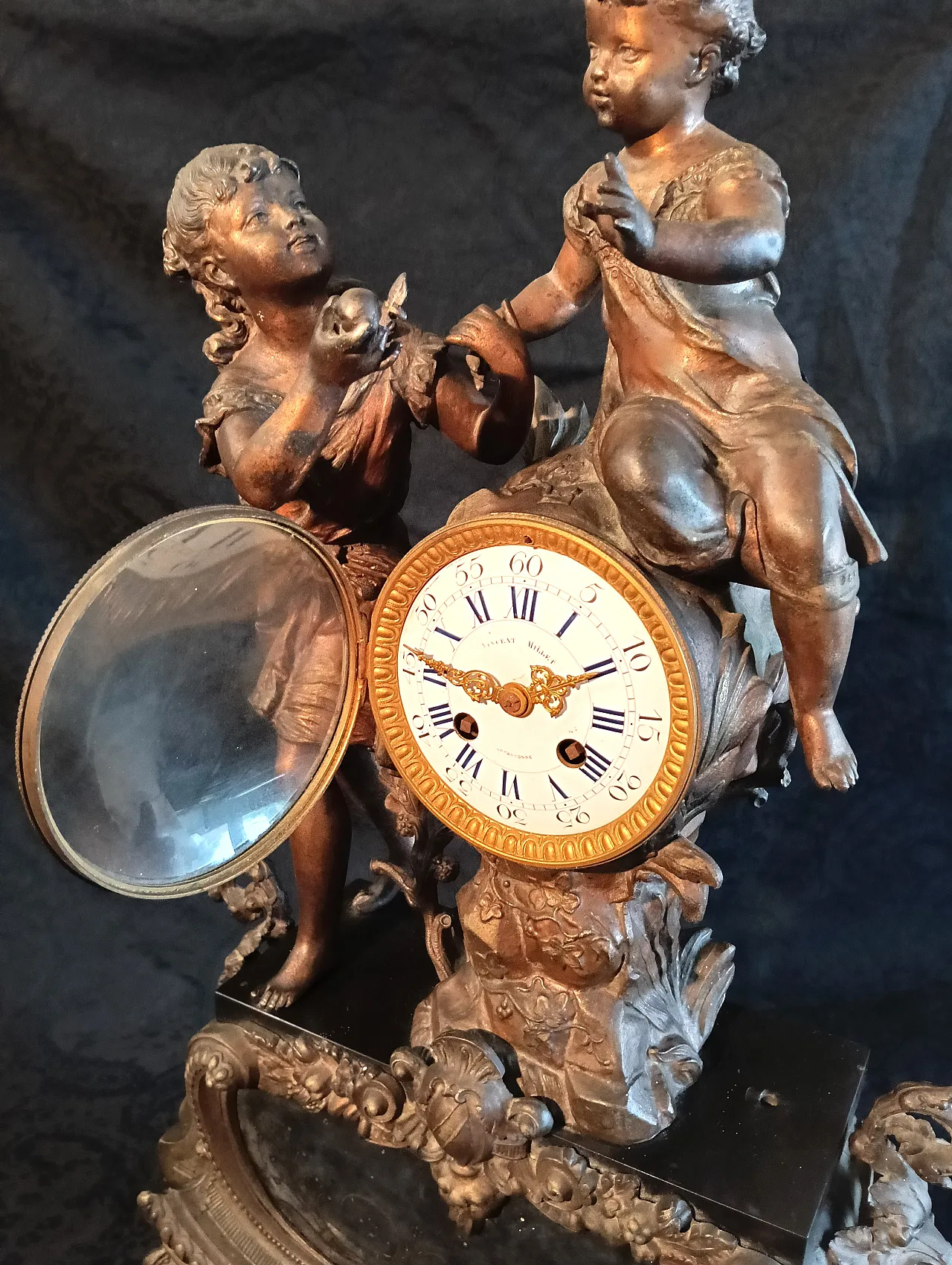 Mantel clock, Millet, Carcassonne. end of the 19th century 6