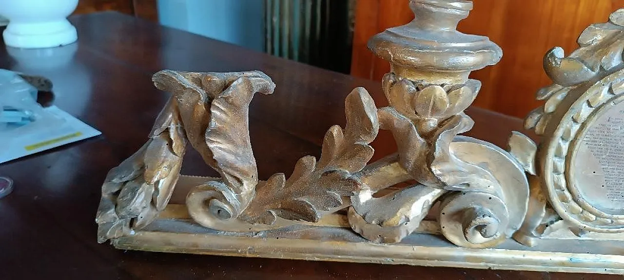 Altar candle holder with gilded wooden safflower, 18th century 4