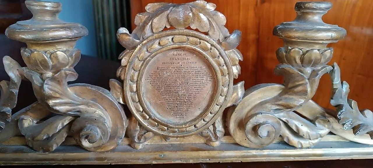 Altar candle holder with gilded wooden safflower, 18th century 6
