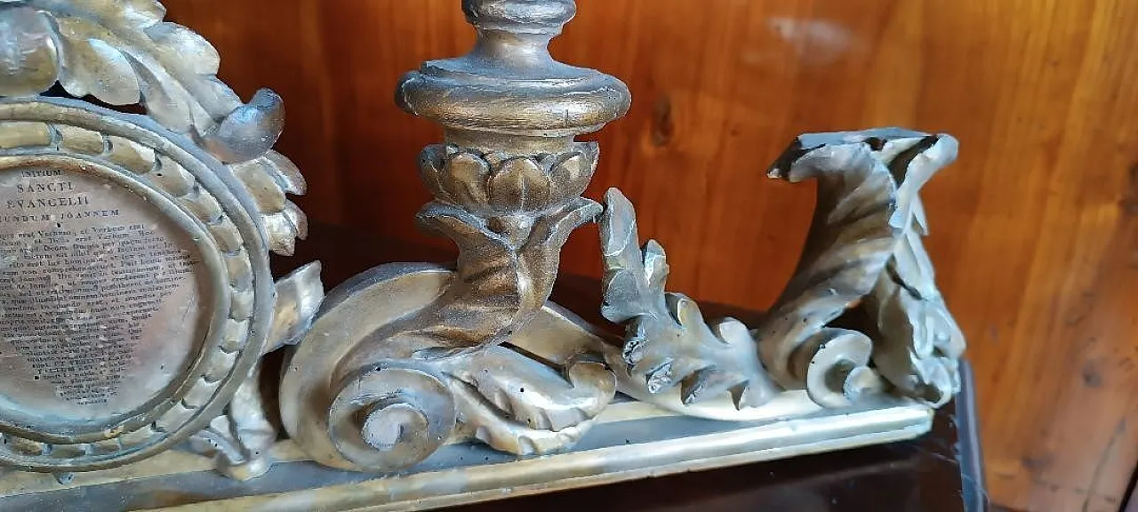 Altar candle holder with gilded wooden safflower, 18th century 8