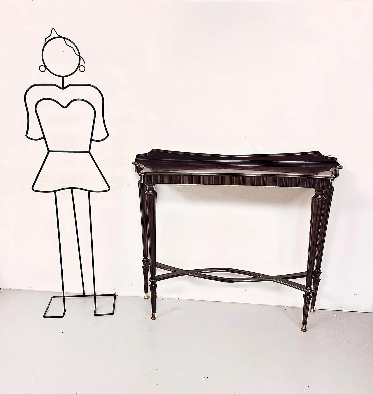 Ebonized Beech Console Table, 1960s 2