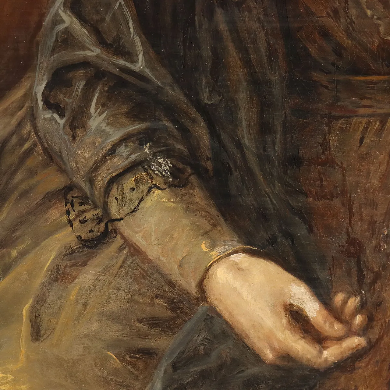 Ritratto di donna, olio su tela, '800 7