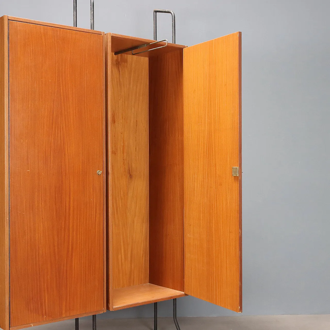 Mobile in metallo smaltato e mogano impiallacciato, '900 5