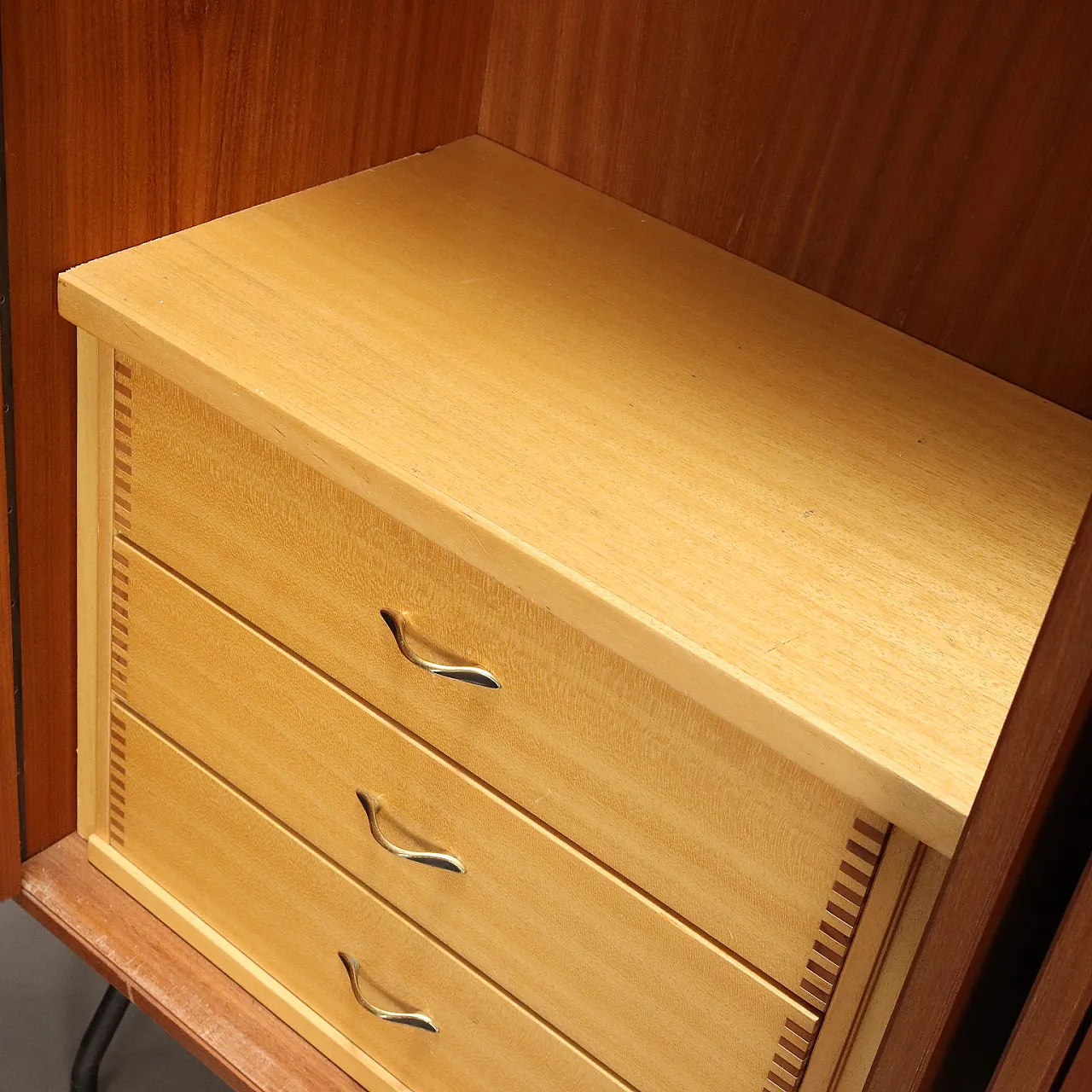 Mobile in metallo smaltato e mogano impiallacciato, '900 7