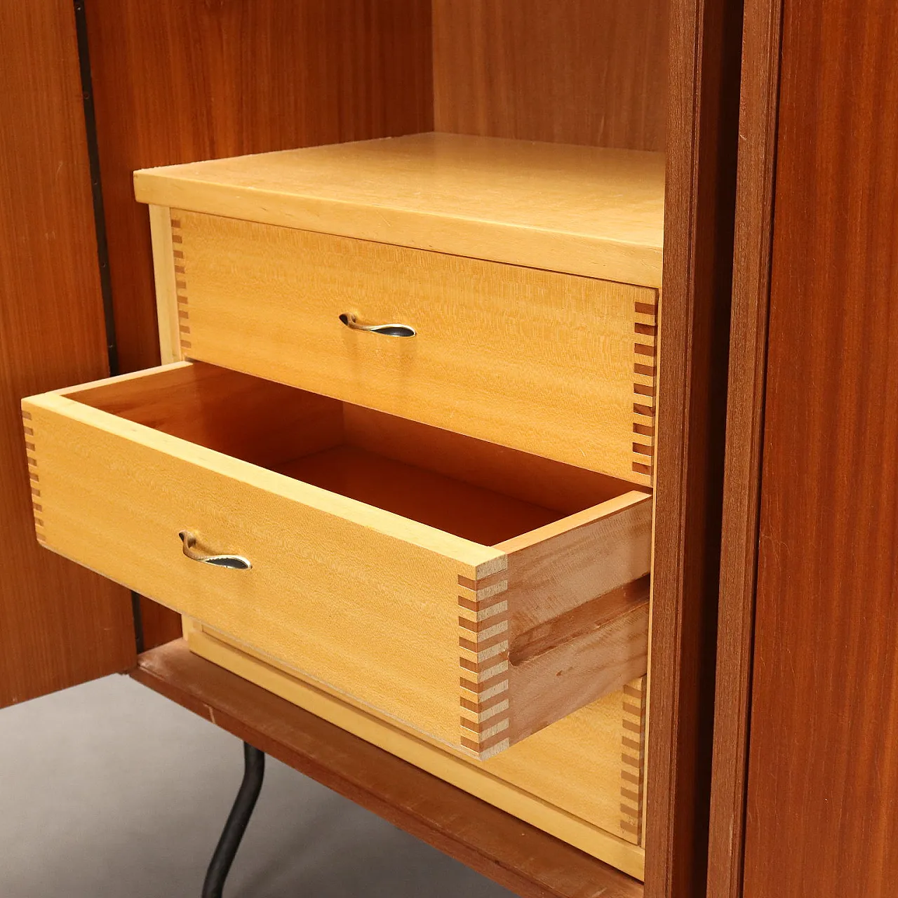 Mobile in metallo smaltato e mogano impiallacciato, '900 8