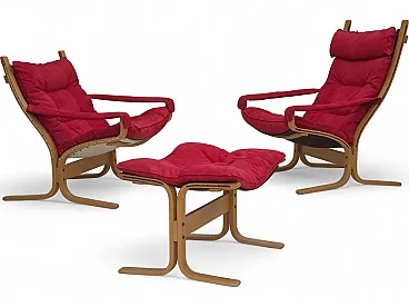 Pair of Norwegian Siesta chairs by Ingmar Relling, 70s
