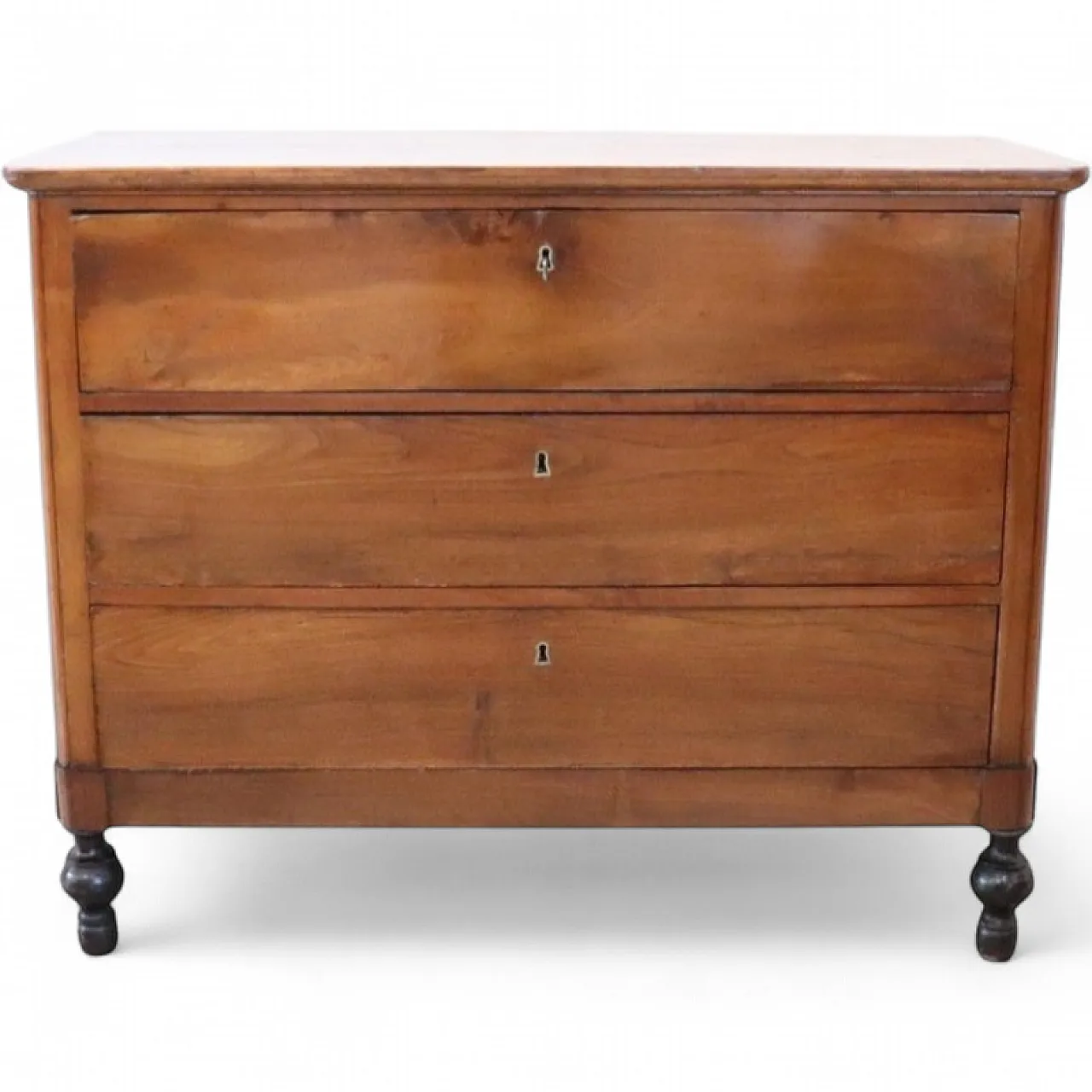 Chest of drawers in solid walnut, 19th century 15