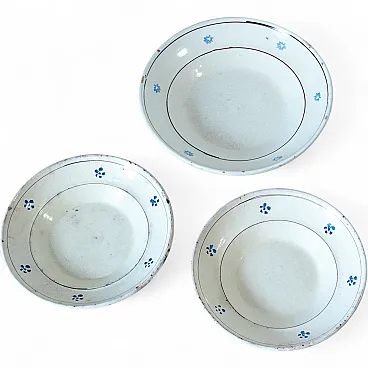 3 ceramic plates, 1900