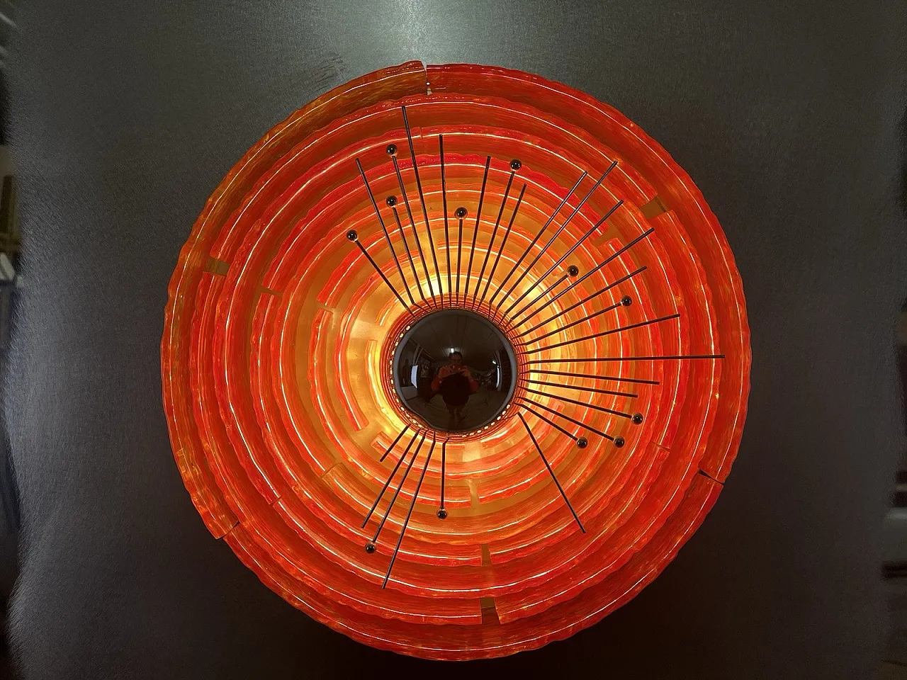 Glass and steel light panel by Angelo Brotto for Esperia, 1970s 2