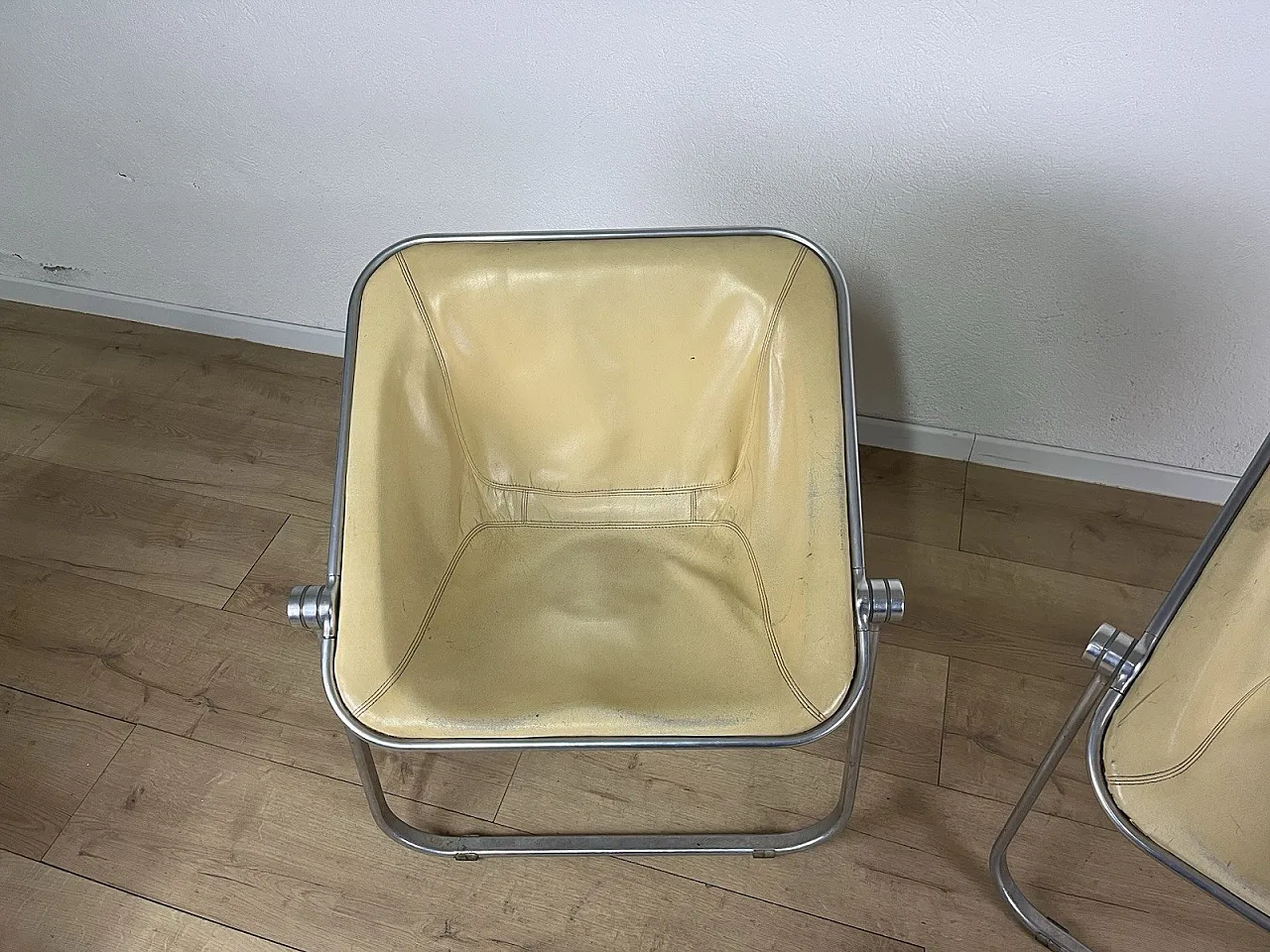 Pair of Plona armchairs by G. Piretti for Anonima Castelli, 1970s 3