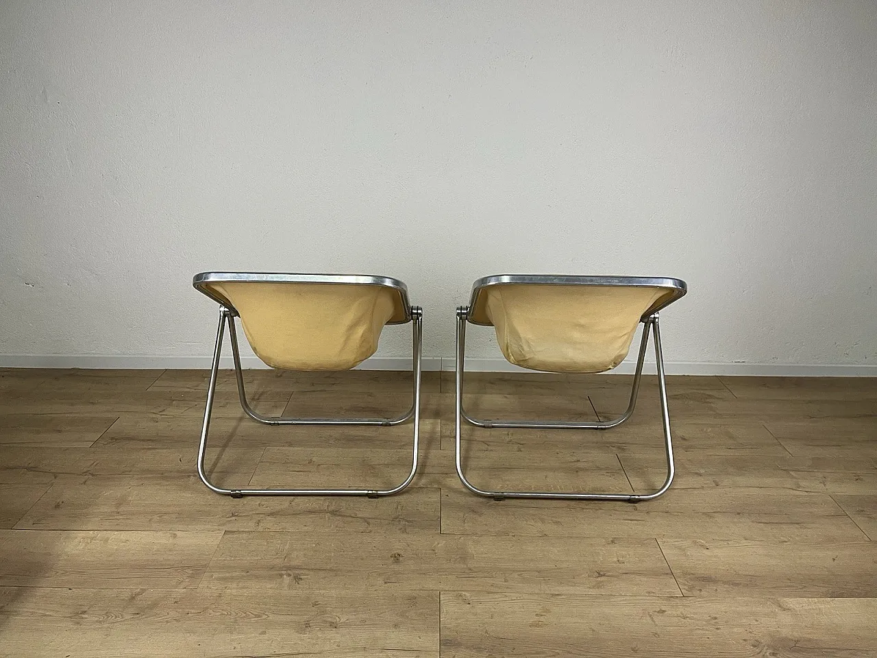 Pair of Plona armchairs by G. Piretti for Anonima Castelli, 1970s 8