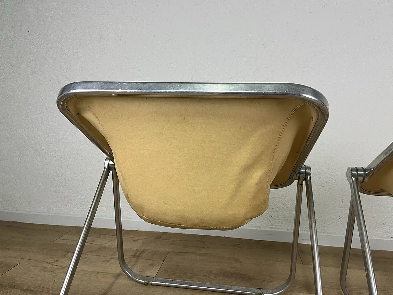 Pair of Plona armchairs by G. Piretti for Anonima Castelli, 1970s 9