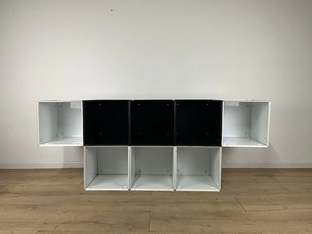 Box Martinelli Luce metal bookcase, 1960s 12