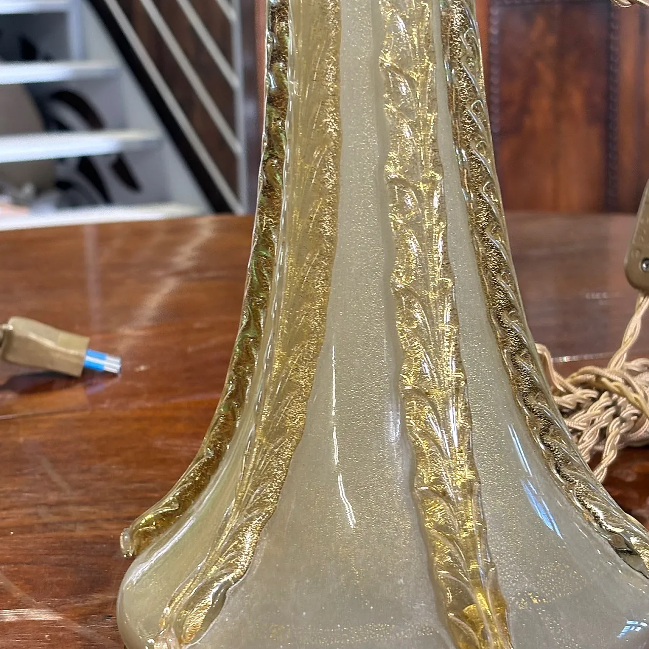 Pair of splendid Barovier and Toso Murano lamps, 50s 4